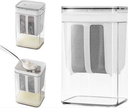 TERRITORY Yogurt Filter Curd Maker Greek Yogurt Maker Curd Strainer Box (White) 6 W Food Processor