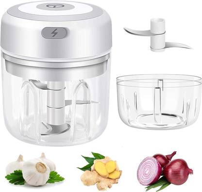 Prugo Electric Mini Garlic Chopper Portable Garlic Press Food Processor 10 W Food Processor