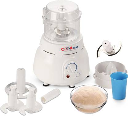 COOKfirst Atta Kneader 400 Watt, Citrus Juicer, Vegetable Chopper, Whisker 400 W Food Processor