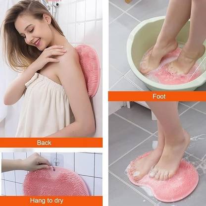 PGADHIYA Rubbing Artifact Foot Massage Brush, Non-slip pad Silicone