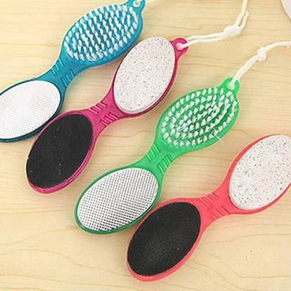 Glamezone 4in1MultiUse Pedicure&Manicure Paddle Brush ,Cleanse,Scrub,File and Buff