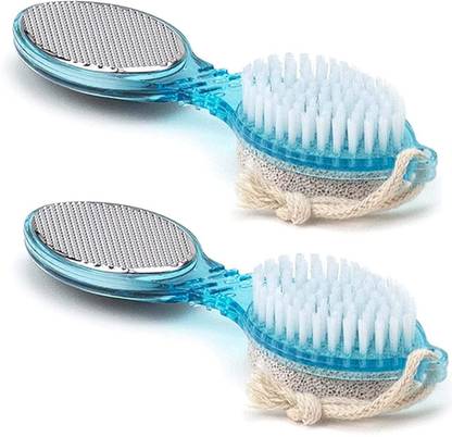 baalshree upharshree Multipurpose Pedicure Brush for Foot Cleaning Brush, Multicolor (Pack of 2)