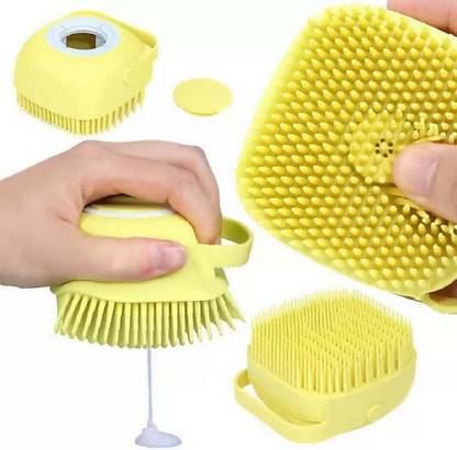 HM EVOTEK Silicone Bristles Palm Body Massage Brush Exfoliating Shower_244