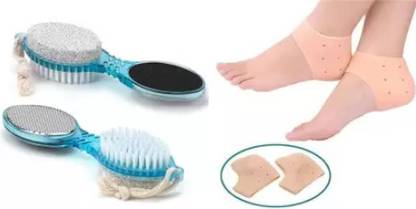 MAYANSHH COMBO OF Ogrizle Foot File 4 in 1 with Pedicure brush and anti crack heel