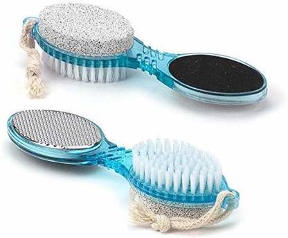 MAYANKK 4in1MultiUse Pedicure&Manicure Paddle Brush ,Cleanse,Scrub,File & Buff pack of 5
