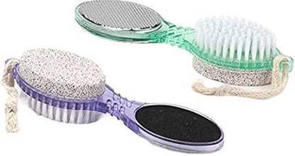 Reet 4in1MultiUse Pedicure&Manicure Paddle Brush ,Cleanse,Scrub,File and Buff