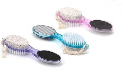 Elecsera 4in1MultiUse Pedicure&Manicure Paddle Brush ,Cleanse,Scrub,File and Buff