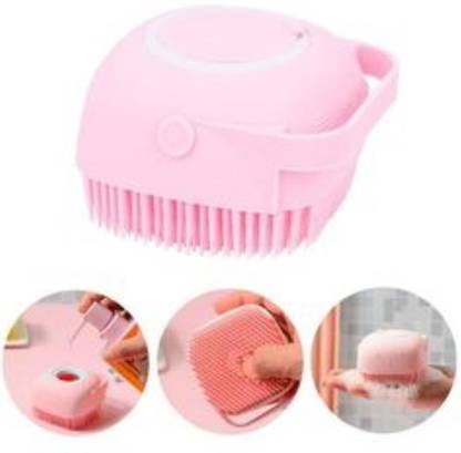 SHUBHI SHOPEE Handheld Body Brush with Silicone (Pack of 1)