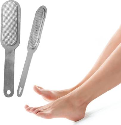 svapi Foot Scrubber For Dead Skin Callus Remover Steel Handle Pack of 2