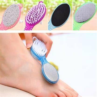 Glamezone 4in1MultiUse Pedicure&Manicure Paddle Brush ,Cleanse,Scrub,File and Buff