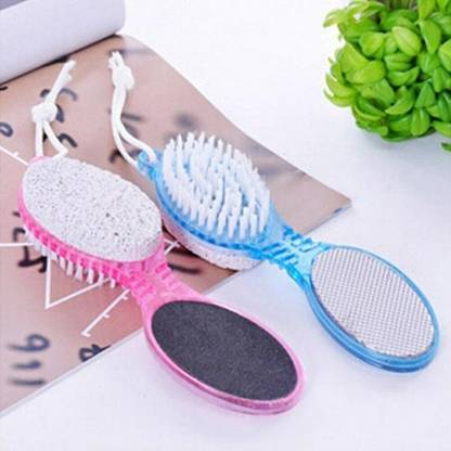 MAYANSHH 4in1 Foot Care Callus Brush Scrub Feet Stone Scrubber Pedicure Exfoliate 2pc set