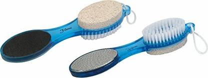 LIGHT BEAUTY 4in1MultiUse Pedicure&Manicure Paddle Brush ,Cleanse,Scrub,File and Buff
