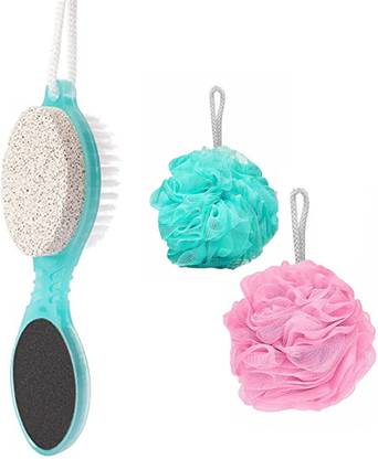 Xforia Xforia soft and fluffy loofah + 4 in 1 Pedicure kit