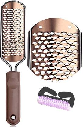 Dr Foot Pedicure Callus Remover Corn Shaver, Hard Dead Skin Wooden Handle with 10 Blades