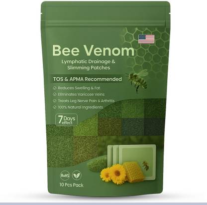 GLAMMIA bee venom green foot patches with natural detox ingredients
