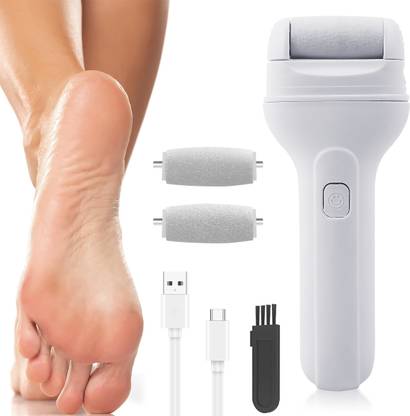 SUPVOX Electric Foot Scrubber Callus Remover with 3 Rollers Rechargeable Pedicure Tool