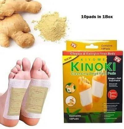KIYO Kinoki Detox Foot Care Pads Natural Cleansing Patch for Toxin Removal (10 pcs)