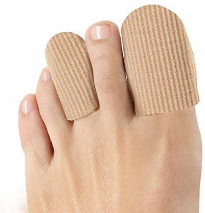 Welnove 10Pack Toe Caps Closed Toe Surface Fabric Sleeve Protectors with Gel Lining