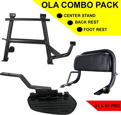 Otoroys S1/S1 PRO Pillion Rider Back Rest, Center Stand and Ladies Foot Rest