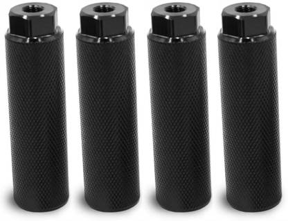 DSTECHBAR Bicycle Foot Rest 2 Pair Aluminum Alloy Anti-Skid Bicycle Silver Leg Pegs Foot Rest