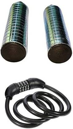 CYCLOWN ALL BLACK MULTIROUND CABLE LOCK WITH 2 PCS COOLCYCLE AXLE FOOT REST OR FOOTPEGS Foot Rest