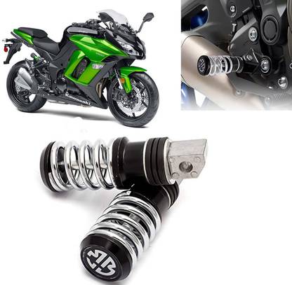 AUTO PEARL Spring Coiled Foot Rest Black for Ninja 1000 Foot Rest