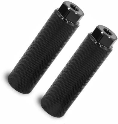DSTECHBAR Cycle Foot Rest 1 Pair Aluminum Alloy Anti-Skid Bicycle Silver Leg Pegs Foot Rest