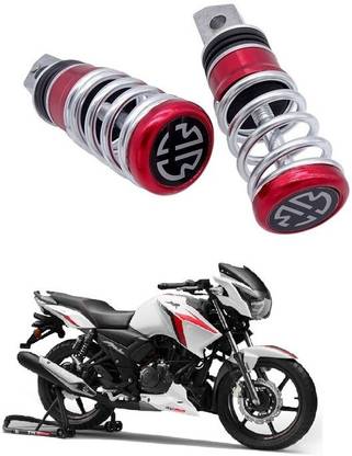 Miwings Red Foot Rest For TVS Apache 160 4v Foot Rest