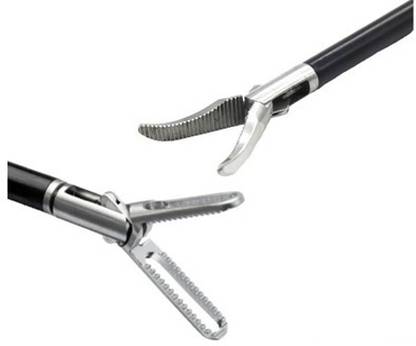 PRAGTI ENTERPRISE RUDRA Laparoscopic Fenestrated & Maryland Grasper 5mm SS Reusable Surgical Instrument Forceps Jar