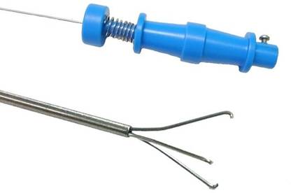 Vikas Enterprises Laparoscopic Urology PCNL Tripronge Forceps 3frx60cm Forceps Jar