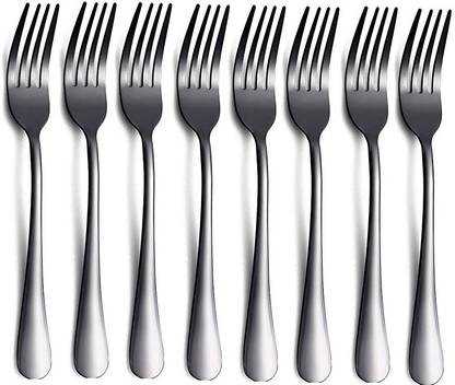 Star Work Modern Design Dinner black fork Spoons Stainless Steel Dinner Fork, Fruit Fork, Salad Fork, Serving Fork Set