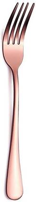 AshandRoh 6 Piece Rose Gold Stainless Steel Rose Gold Fork.Titanium Plating Tableware Fork Stainless Steel Dessert Fork, Dinner Fork, Fruit Fork, Salad Fork, Serving Fork Set