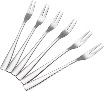 Incrizma Stainless Steel Two Prong Forks,Small Fruit Fork (5.5 Inches, 12) Stainless Steel Fruit Fork, Dessert Fork Set