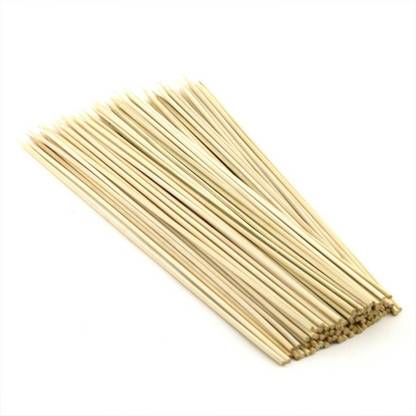 flex FLEX Hygiene Bamboo Wooden Barbecue Skewers Sticks for Oven, Microwave and Pan, BBQ Skewer, Kabab Sticks || 3 inches 3mm sticks Disposable Wooden Roast Fork Set