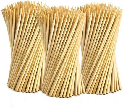 PopTheParty Skewers Grill Sticks 7.5 inch Disposable Bamboo Roast Fork Disposable Bamboo Disposable Bamboo Roast Fork