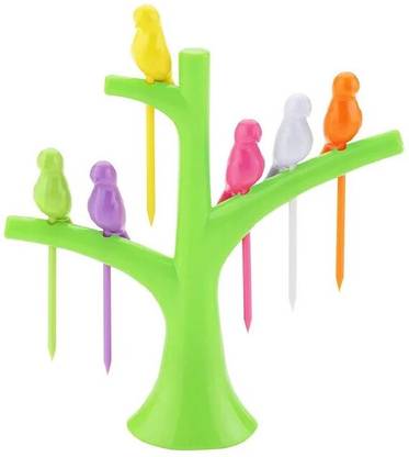 MACROXY Disposable Plastic Dessert Fork, Fruit Fork, Salad Fork