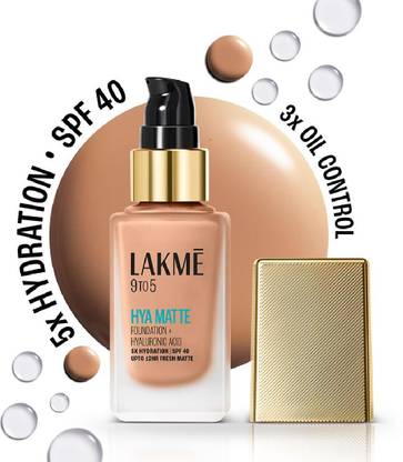 Lakmé 9to5 Hya Matte Foundation + Hyaluronic Acid Cool Cinnamon - 25ml Foundation