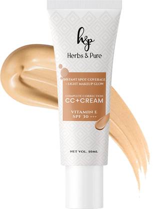 Herbs and Pure Daily CC+ Cream | SPF 30 + Vitamin E for Spot Cover & Subtle Glow Foundation