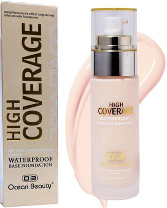 OCEAN BEAUTY Waterproof BB Liquid High Coverage Matte Finish Foundation Cream For 24 Hours Foundation