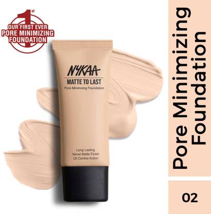 NYKAA Matte To Last Foundation 02Y Light 30ml Foundation