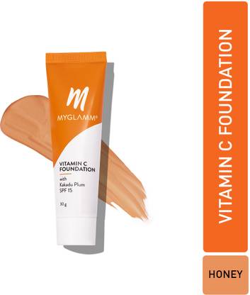 MyGlamm Vitamin C Foundation - Honey | Long Lasting  Foundation