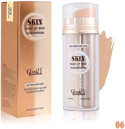 Glam21 Primer + Foundation Long-lasting Oil-free Formula upto 12hrs |Flawless Makeup Foundation