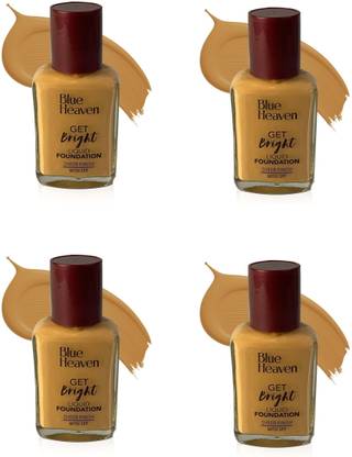 BLUE HEAVEN Get Bright Liquid Foundation 30ml x 4 Sheer Finish with SPF Foundation
