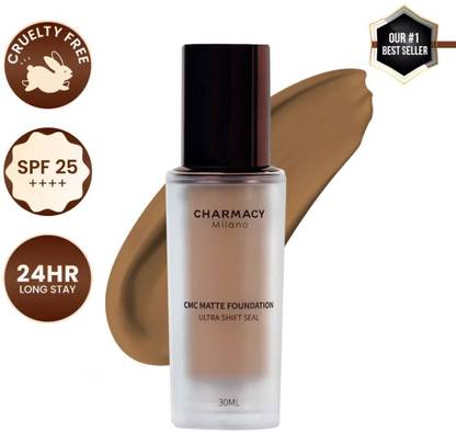 charmacy milano Foundation 12 | 24Hr Wear, SPF25, Waterproof, Full Coverage, Matte Finish Foundation