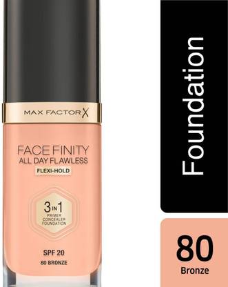 MAX FACTOR Face Finity All Day Flawless 3 In 1 Foundation - 80 Bronze Foundation
