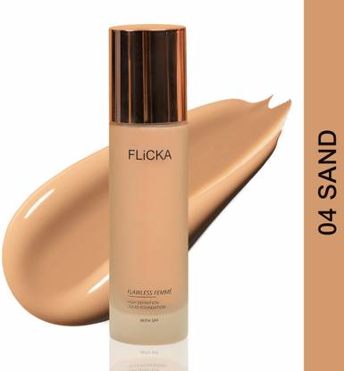 Flicka Flawless Femme High Coverage Liquid Foundation 04 Sand, 30ml Foundation