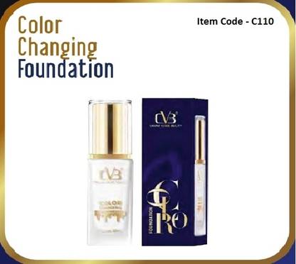 CVB Color Changing Foundation Water proof Satin Finish  Foundation