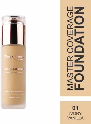 Teen Teen Master Coverage Waterproof Foundation, Light Weight, Matte Finish with SPF20 Foundation