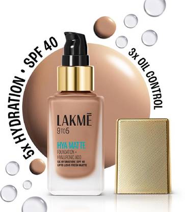 Lakmé 9to5 Hya Matte Foundation + Hyaluronic Acid Cool Mocha - 25ml Foundation