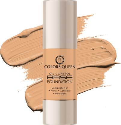 COLORS QUEEN Oil Control Base Foundation, Combination of Primer, Concealer & Moisturizer Foundation